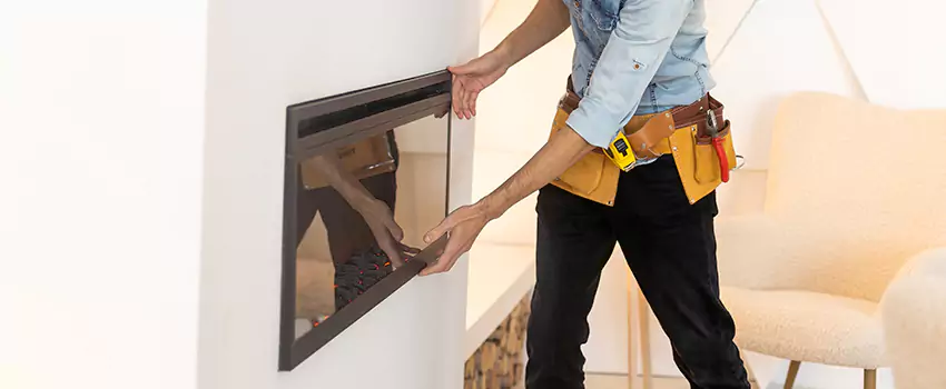 Metal Fireplace Installation in Portland, Texas