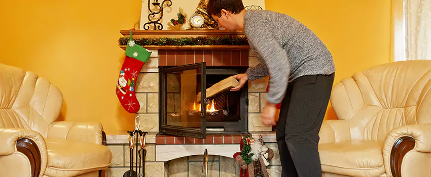 Rusted Metal Fireplace Restoration in Portland, Texas