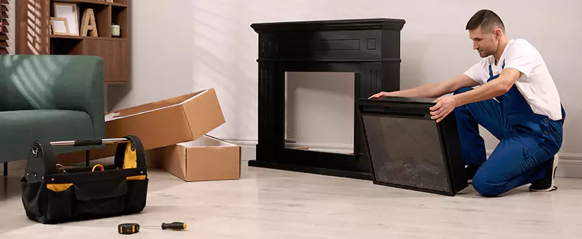 Old Rusted Metal Fireplace Repair And Replacement in Portland, TX